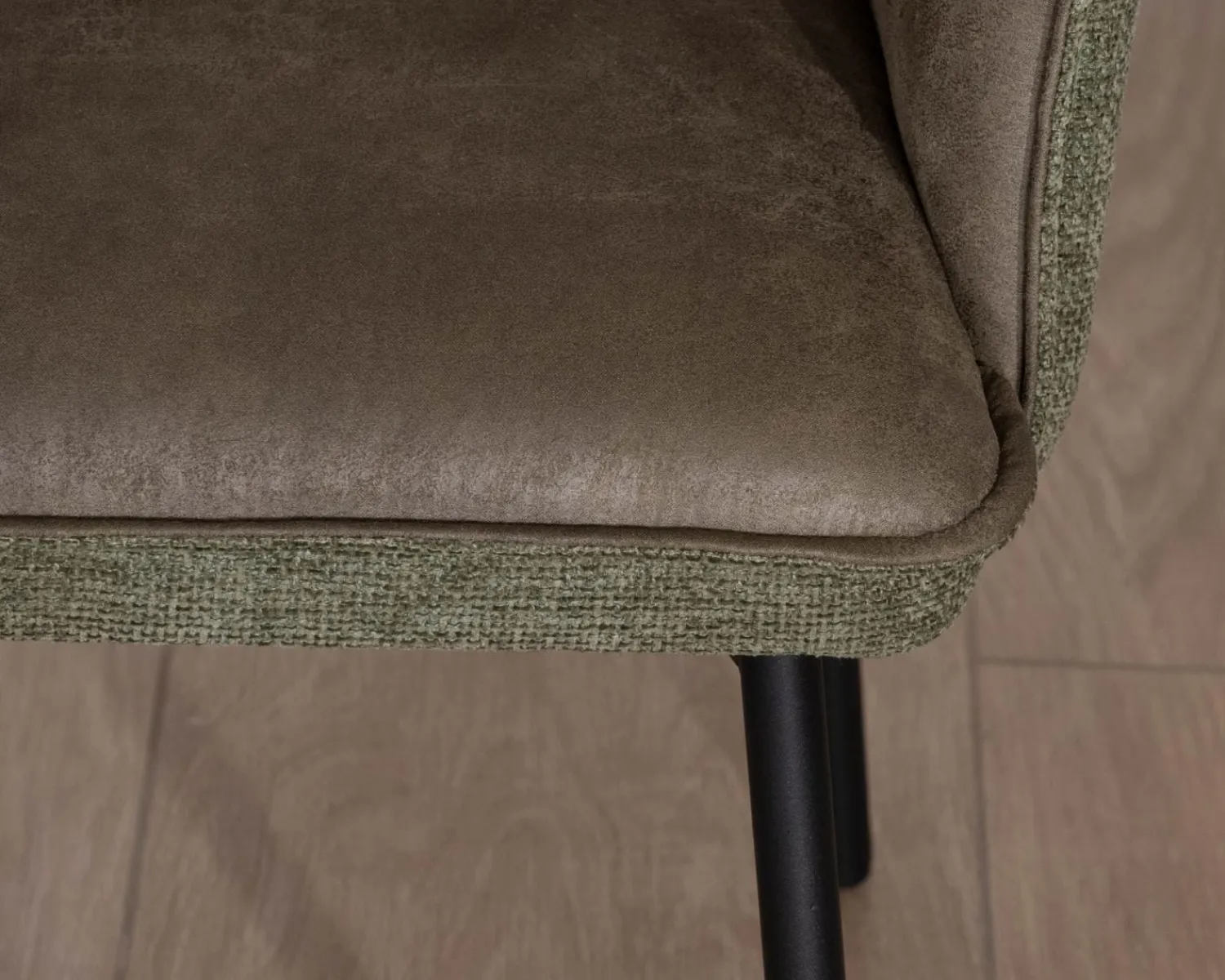 Meuble House Lot de 2 chaises de repas look rétro "Lokka" bi-matière vert Discount