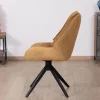 Meuble House Lot de 2 chaises de repas pivotantes et matelassée en tissu moutarde "Webber" Best