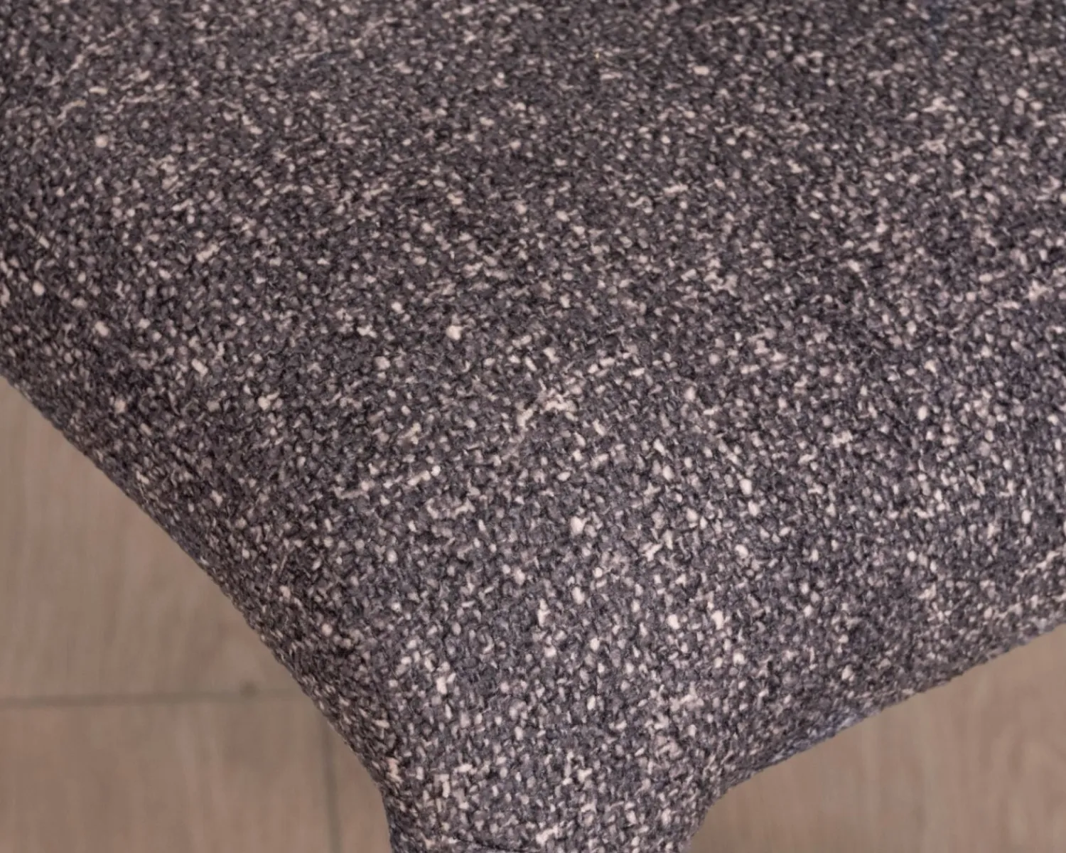 Meuble House Lot de 2 chaises en tissu chiné gris foncé “Milano” revêtement intégral esprit design Best