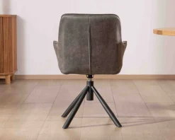Meuble House Lot de 2 chaises enveloppantes sur pieds rotatif "Ritchey" tissu microfibre gris Clearance