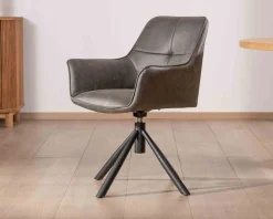 Meuble House Lot de 2 chaises enveloppantes sur pieds rotatif
