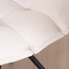 Meuble House Lot de 2 chaises pivotantes 360° "Cassidy" design et matelassées en tissu blanc cassé Sale