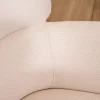 Meuble House Lot de 2 chaises vintage en tissu blanc "Riméno" et pieds métal Discount