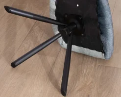 Meuble House Lot de 2 fauteuils de repas pivotants en tissu bi texturé cuivré "Chilko" esprit rétro Best