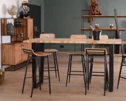 Meuble House Mange debout 190cm "Jaffna" style moderne bois massif et métal Outlet
