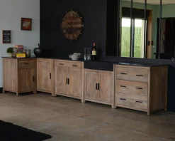 Meuble House Meuble bois massif de cuisine 1 porte