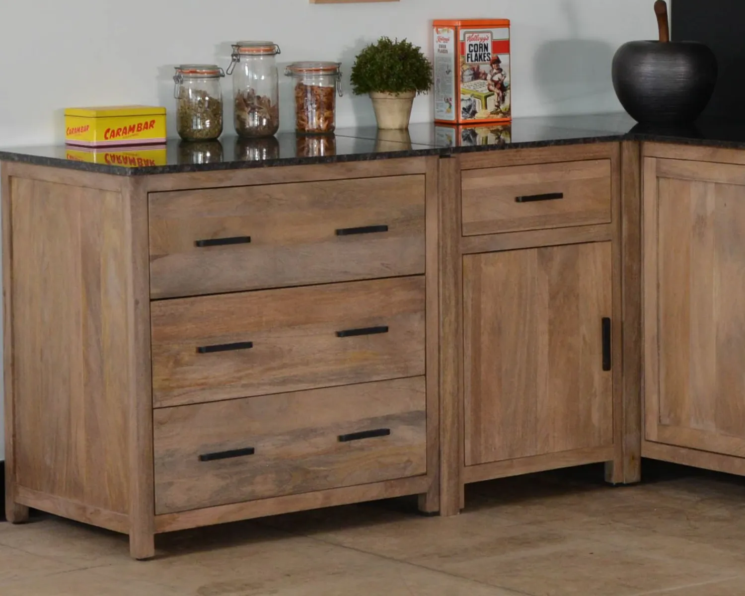 Meuble House Meuble de cuisine 3 tiroirs casserolier "Grand Chef" Online