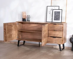 Meuble House Meuble de rangement bas 160 cm avec tiroirs 