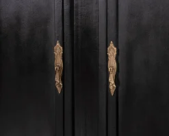 Meuble House Meuble double vasque coins arrondis bois noir quartz blanc "Églantine" Outlet