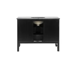Meuble House Meuble salle de bain en manguier noir et pierre tiroirs rétro style commode Clearance