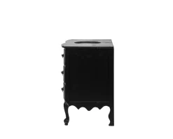 Meuble House Meuble salle de bain en manguier noir et pierre tiroirs rétro style commode Clearance