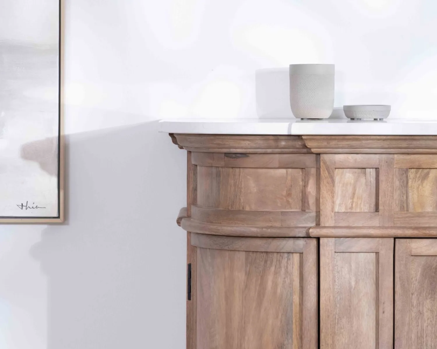 Meuble House Meuble salle de bain 1 vasque manguier massif quartz blanc "Églantine" Discount