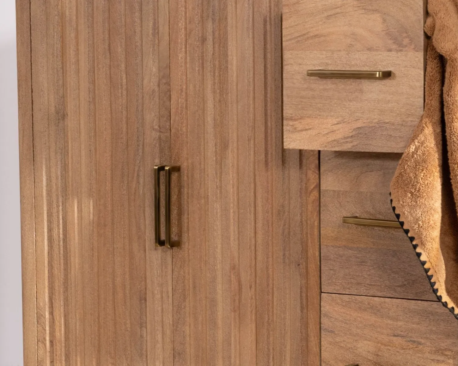 Meuble House Meuble simple vasque 90 cm "Malova" en manguier massif style vintage chic Discount