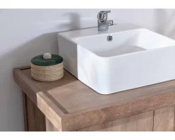 Meuble House Meuble sous vasque simple en manguier massif 80cm 2 portes "Maestro" Clearance