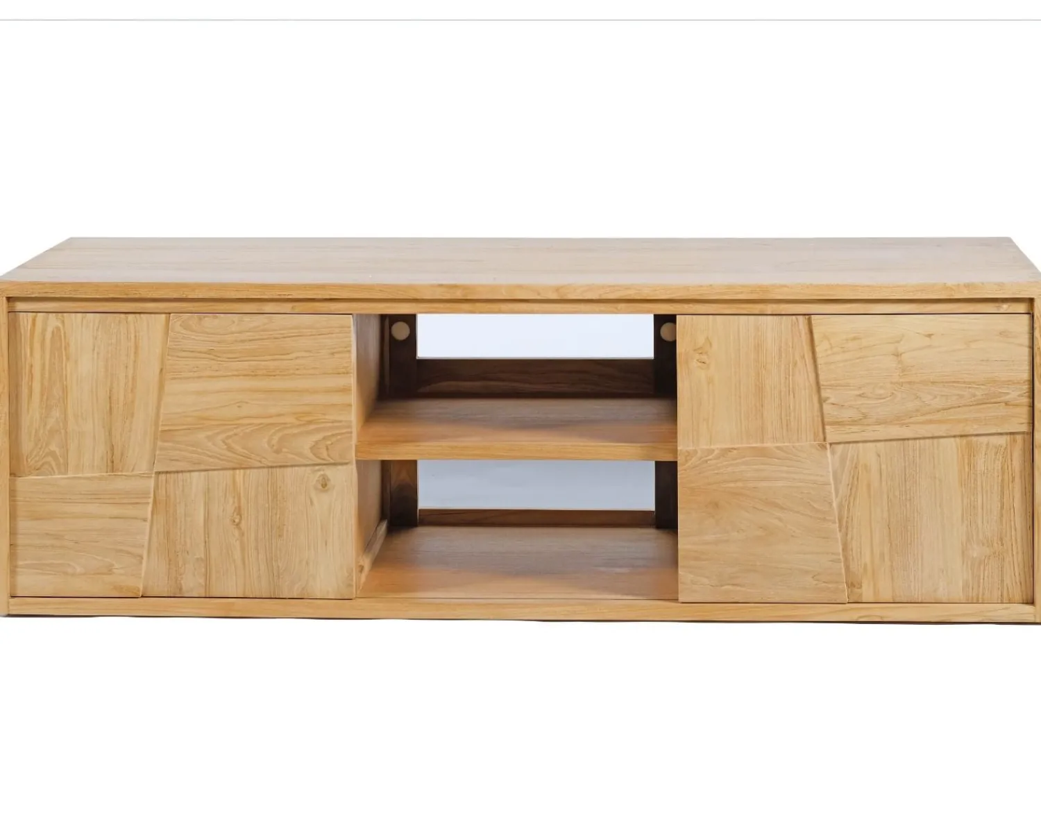 Meuble House Meuble sous vasque suspendu en teck avec portes coulissantes 140 cm "Tao" Clearance