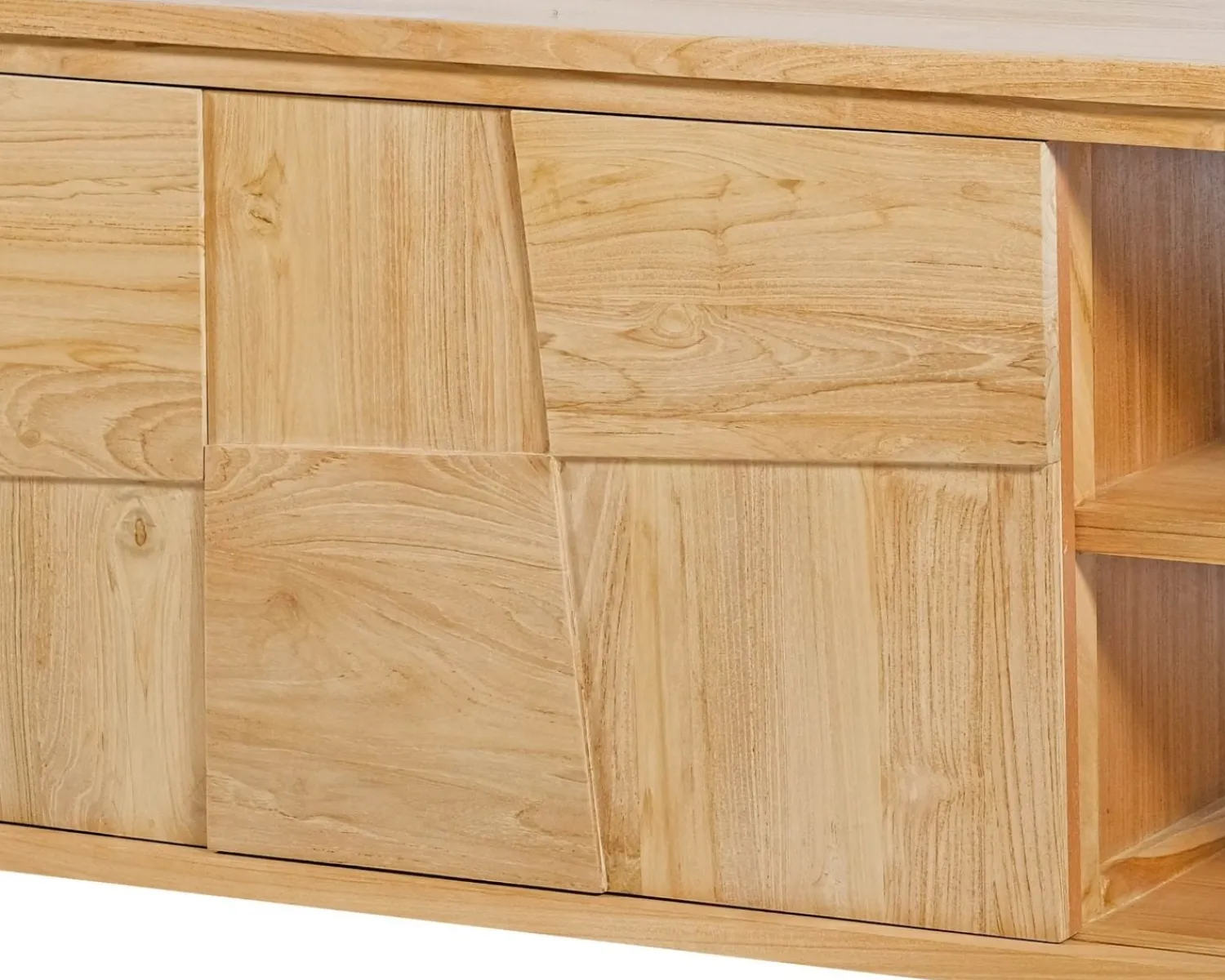 Meuble House Meuble sous vasque suspendu en teck avec portes coulissantes 140 cm "Tao" Clearance