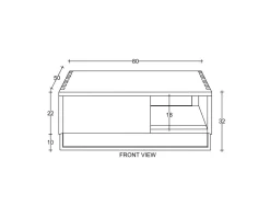Meuble House Meuble sous vasque suspendu en teck avec porte serviette 80 cm "Tika" Discount
