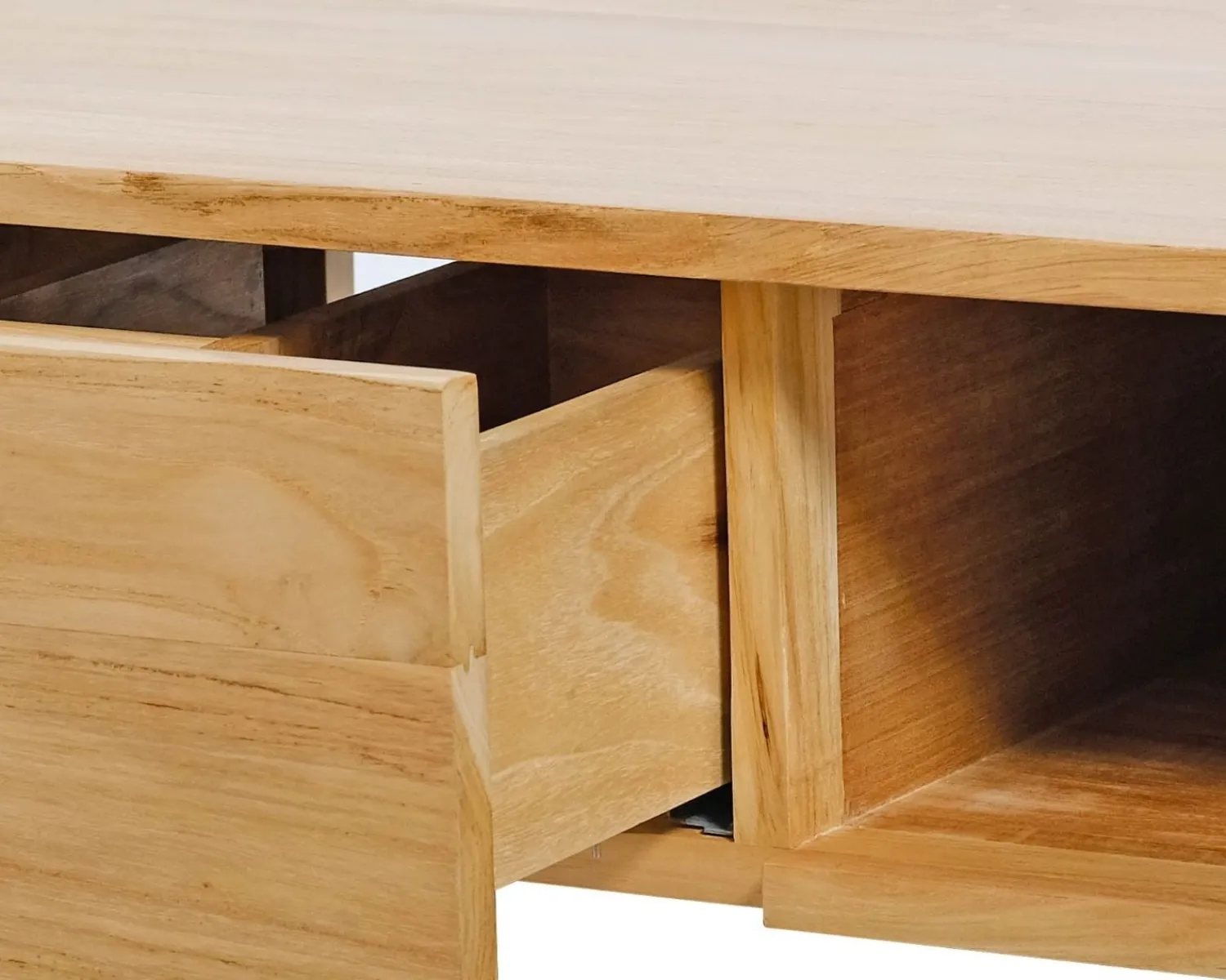 Meuble House Meuble sous vasque suspendu en teck avec porte serviette 80 cm "Tika" Discount