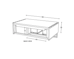 Meuble House Meuble sous vasque suspendu en teck avec porte serviette 80 cm