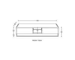 Meuble House Meuble sous vasque suspendu en teck avec porte serviette 140 cm 