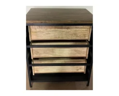Meuble House Meuble 3 tiroirs pour cuisine style industriel bois et métal "Atelier" Clearance