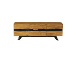 Meuble House Meuble télé 160 cm en teck recyclé "Copley" esprit nature brute Best