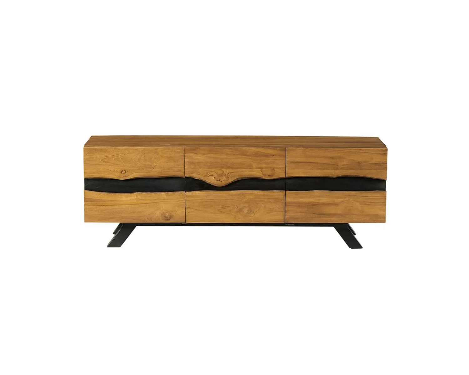 Meuble House Meuble télé 160 cm en teck recyclé "Copley" esprit nature brute Best