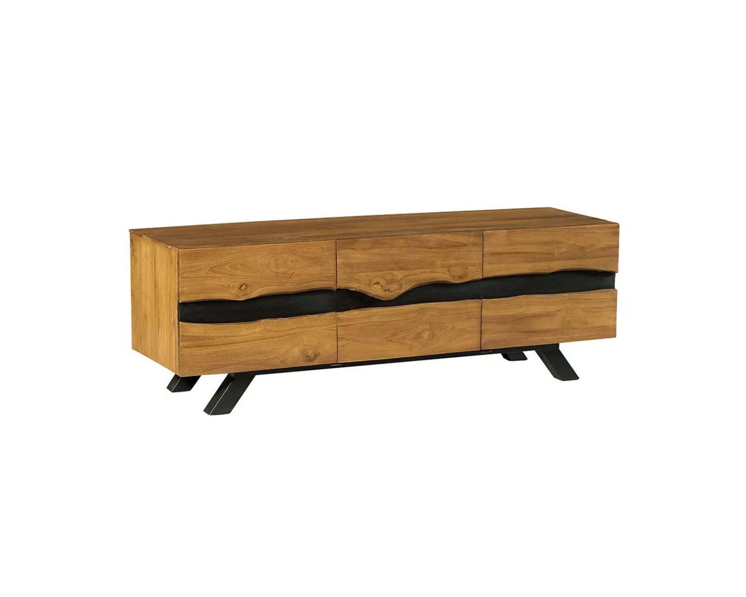 Meuble House Meuble télé 160 cm en teck recyclé "Copley" esprit nature brute Best