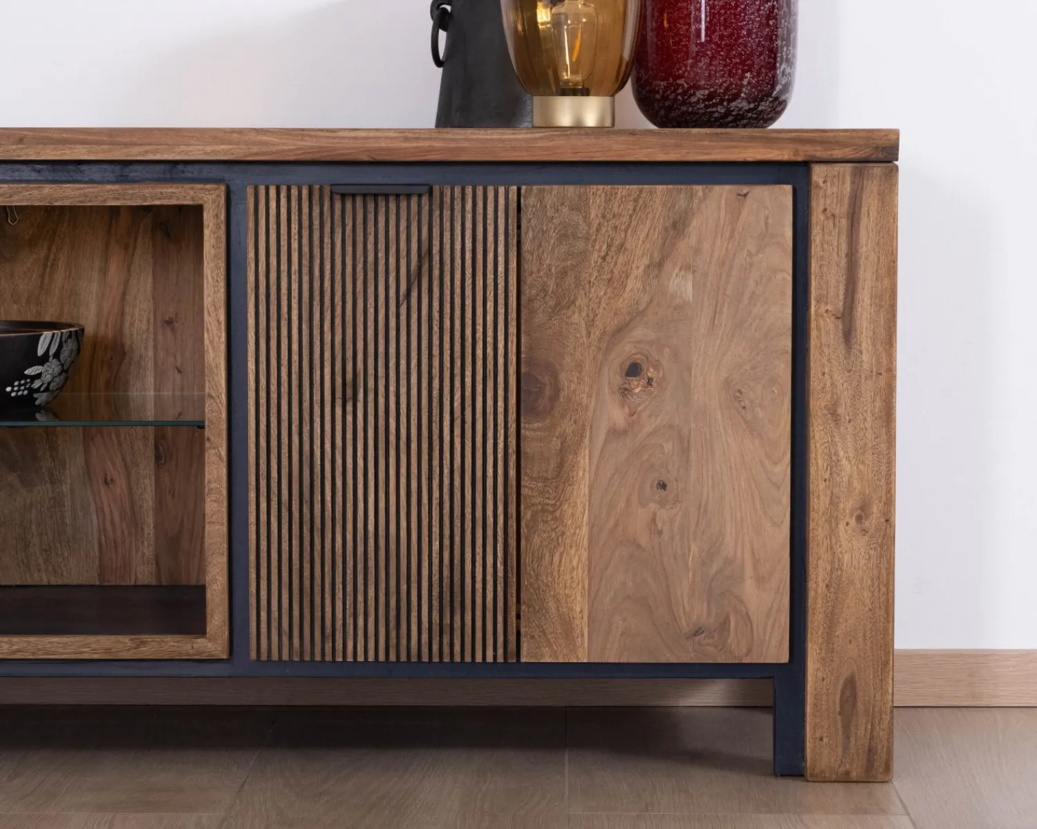 Meuble House Meuble télé 175 en palissandre et acacia avec éclairage LED "Enoa" Online