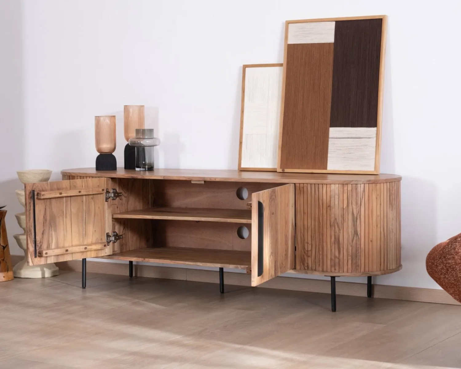Meuble House Meuble télé esprit rétro en acacia "Bopee" 175 cm Best