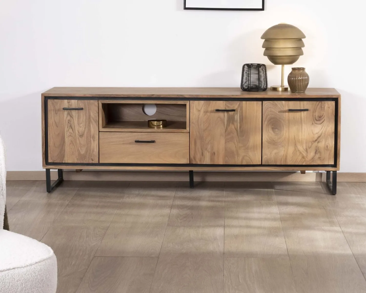 Meuble House Meuble télé industriel en acacia 180 cm "Baltik"