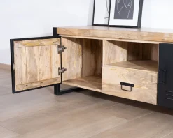 Meuble House Meuble télé industriel métal et bois 150 cm "Andy" New