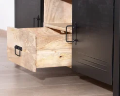 Meuble House Meuble télé industriel métal et bois 150 cm