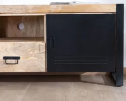 Meuble House Meuble télé industriel métal et bois 150 cm