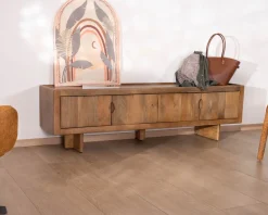 Meuble House Meuble TV bas 180 cm en manguier naturel