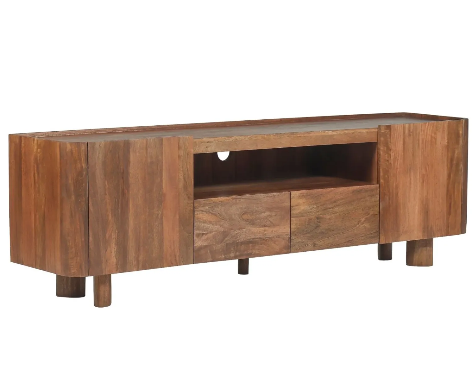 Meuble House Meuble TV 175 cm en manguier massif style contemporain minimaliste "Malaké" New