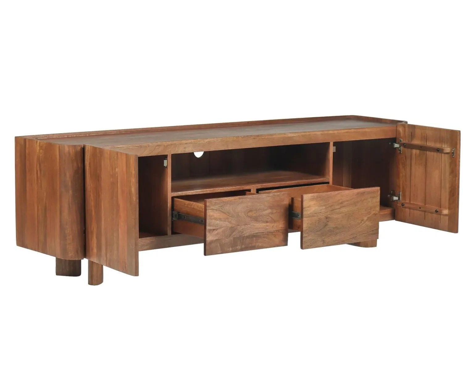 Meuble House Meuble TV 175 cm en manguier massif style contemporain minimaliste "Malaké" New