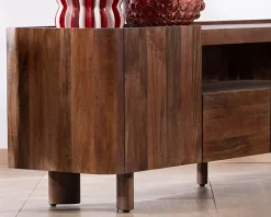 Meuble House Meuble TV 175 cm en manguier massif style contemporain minimaliste