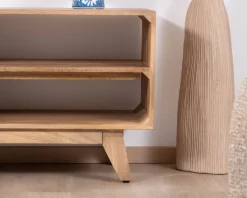 Meuble House Meuble TV 170 cm en manguier massif style scandinave "Elyka" avec double porte et niches Online