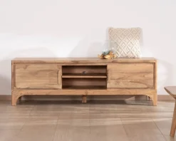 Meuble House Meuble TV 160 cm style zen en acacia