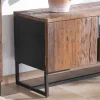 Meuble House Meuble TV industriel 175 cm acacia et métal noir "Cachou Chic" Outlet