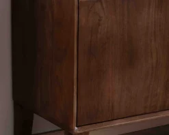 Meuble House Meuble TV néo-rétro en manguier massif foncé 150 cm