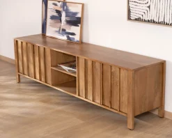 Meuble House Meuble TV rétro-chic en manguier massif naturel 180 cm « Sicaly » Best