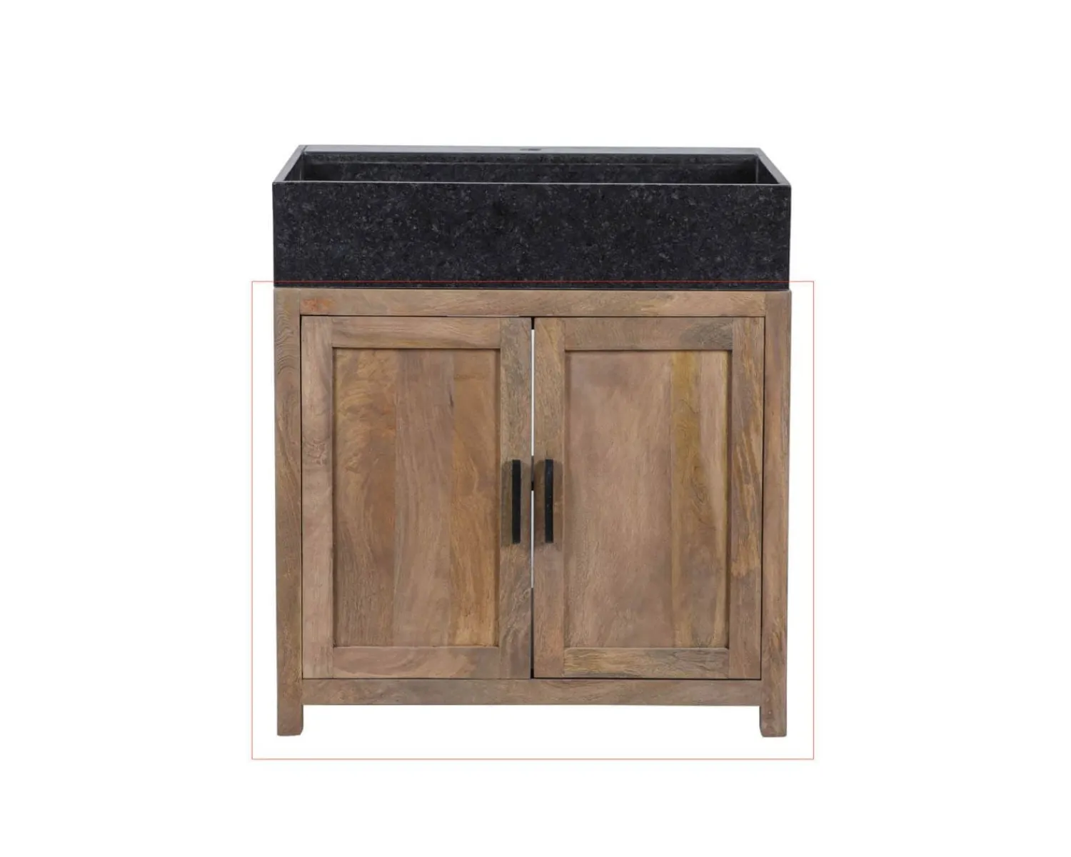 Meuble House Meuble évier bois massif 2 portes "Grand Chef" sans bac