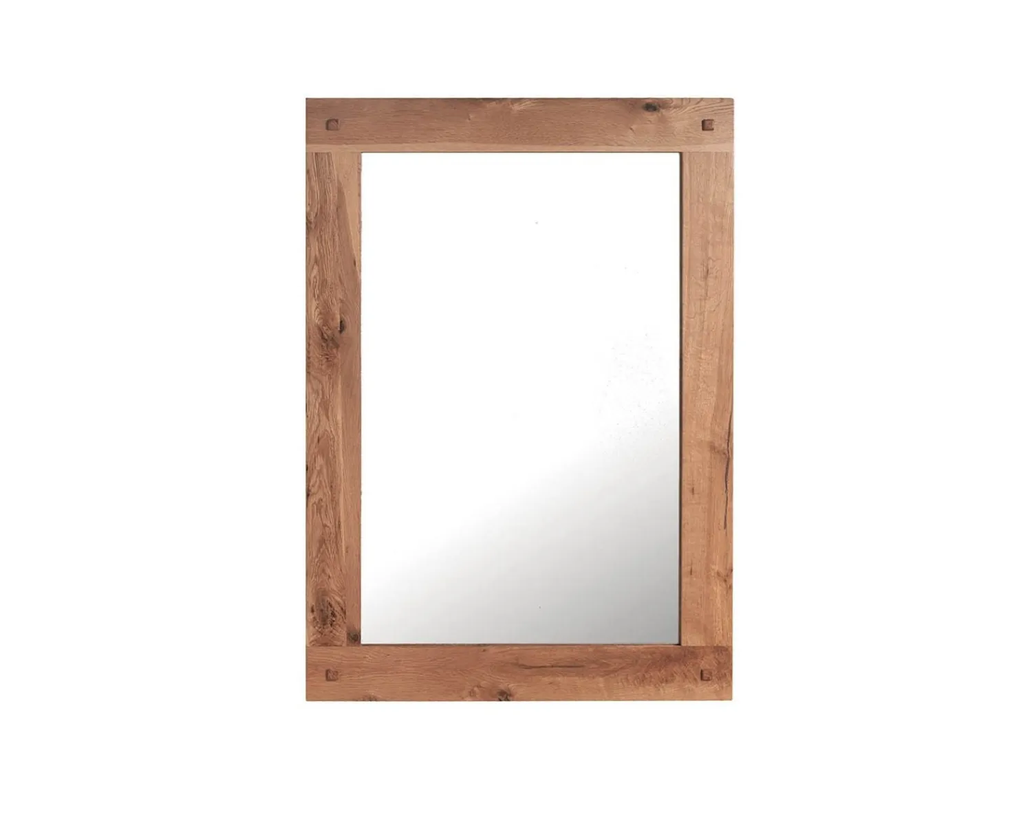 Meuble House Miroir avec cadre en chêne massif 110 x 80 cm "Lodge Casita" Outlet