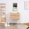 Meuble House Miroir avec encadrement en chêne huilé design épuré