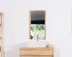 Meuble House Miroir avec encadrement en chêne huilé design épuré