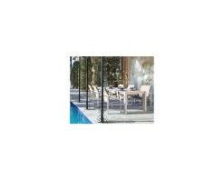 Meuble House Pergola murale 3 pieds en métal et toit arrondi