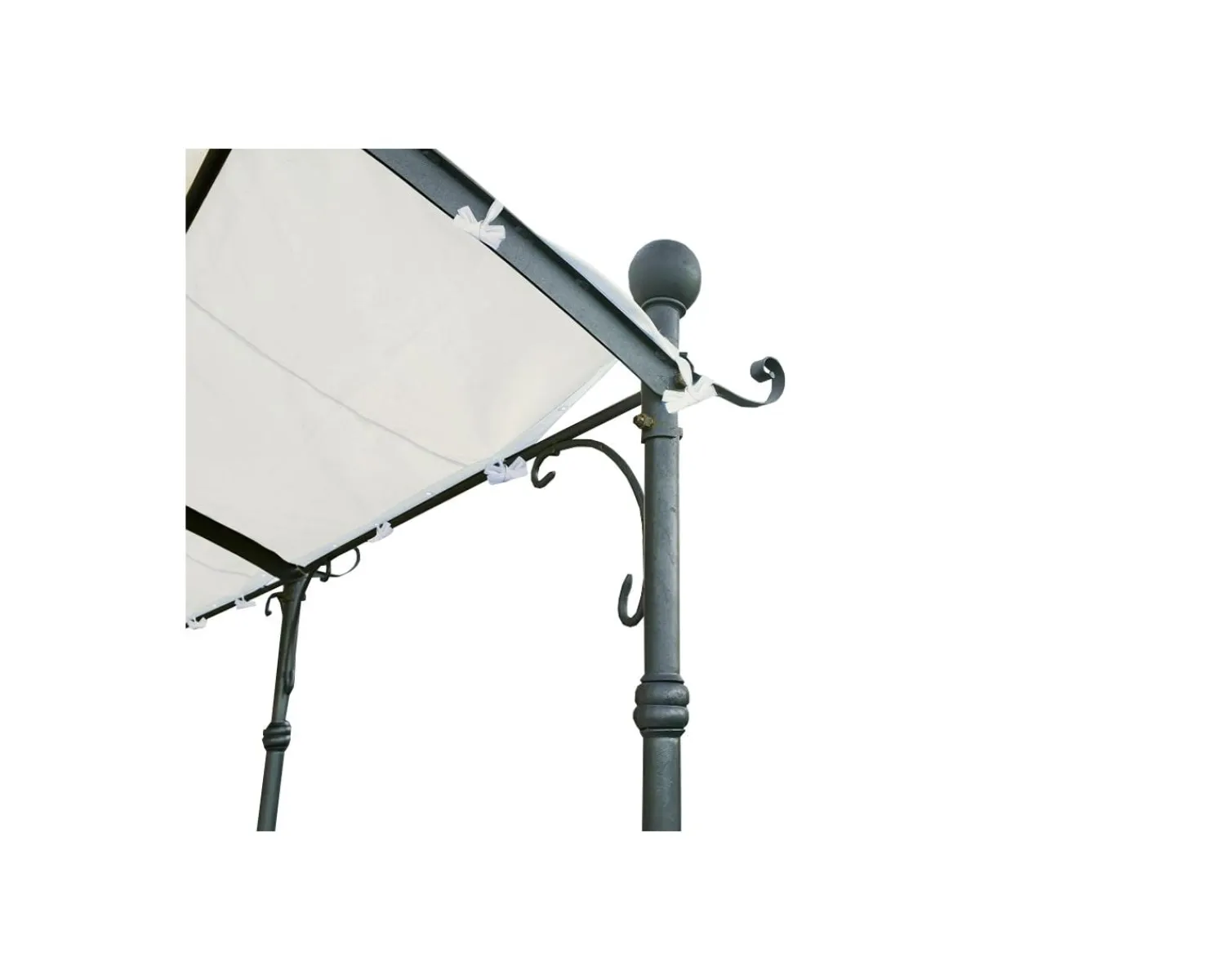 Meuble House Pergola 6 pieds en métal et toit arrondi "Gardénia" 3m60 x 3m Clearance