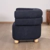 Meuble House Petite chauffeuse enveloppante en tissu bleu foncé "Wala" Hot